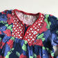 M&S Blue and Red Floral Long Sleeve T-shirt Age 4
