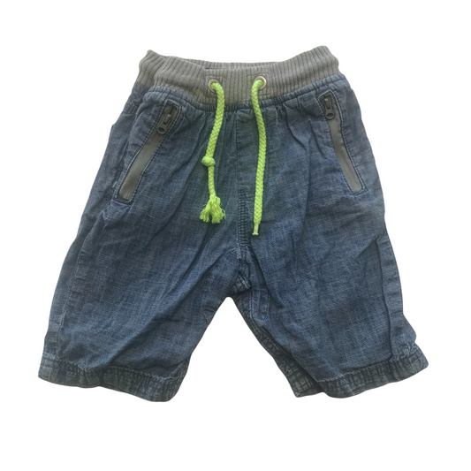 Next Blue Zip Pocket Shorts Age 4