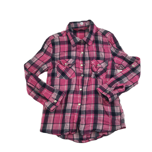 YD Pink Checked Shirt Age 4