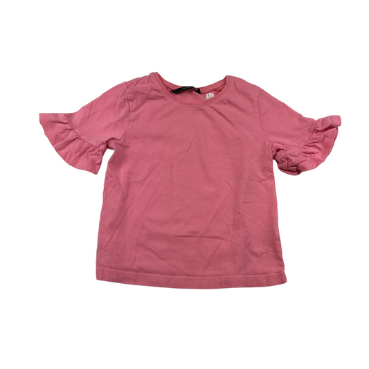 George Pink Frilled Sleeves T-shirt Age 4