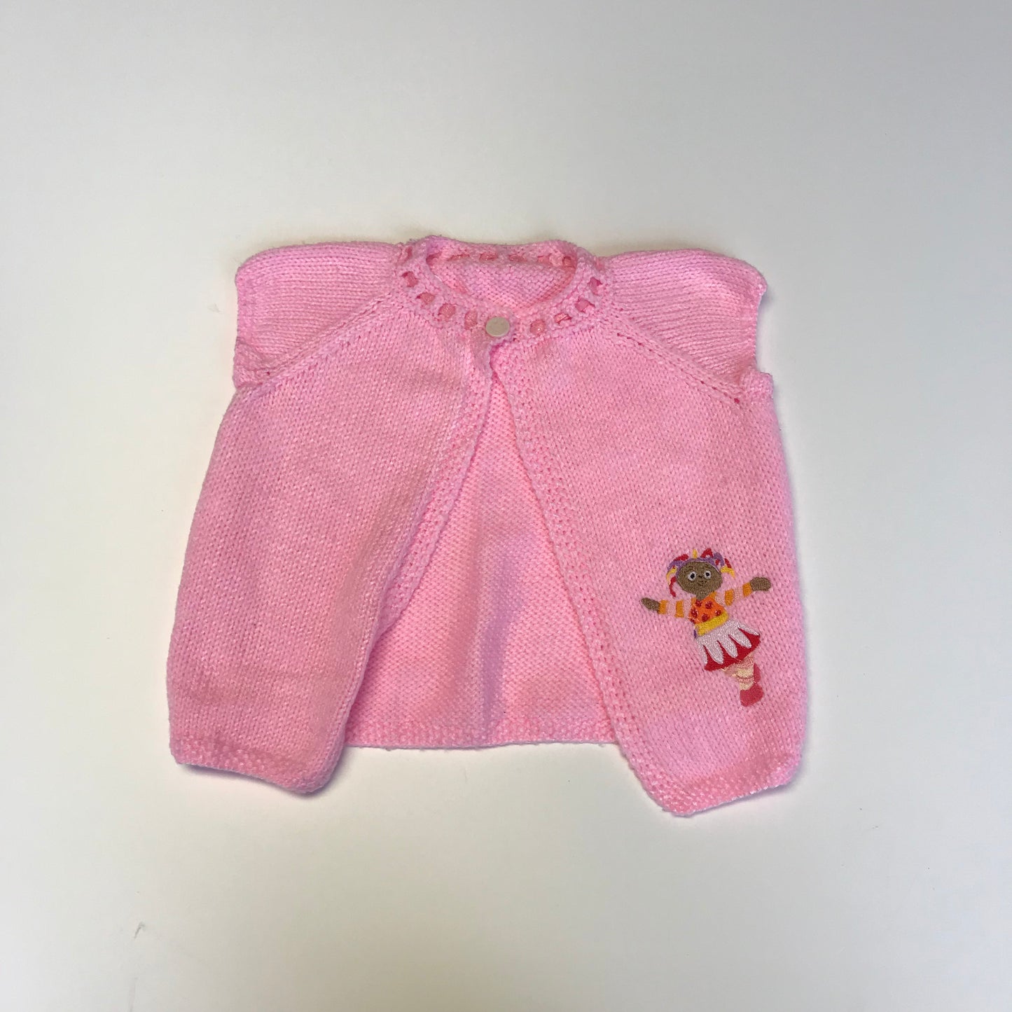 Pink Short Sleeve Single Button Cardigan Age 4