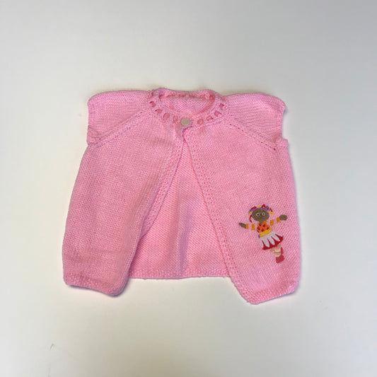 Pink Short Sleeve Single Button Cardigan Age 4