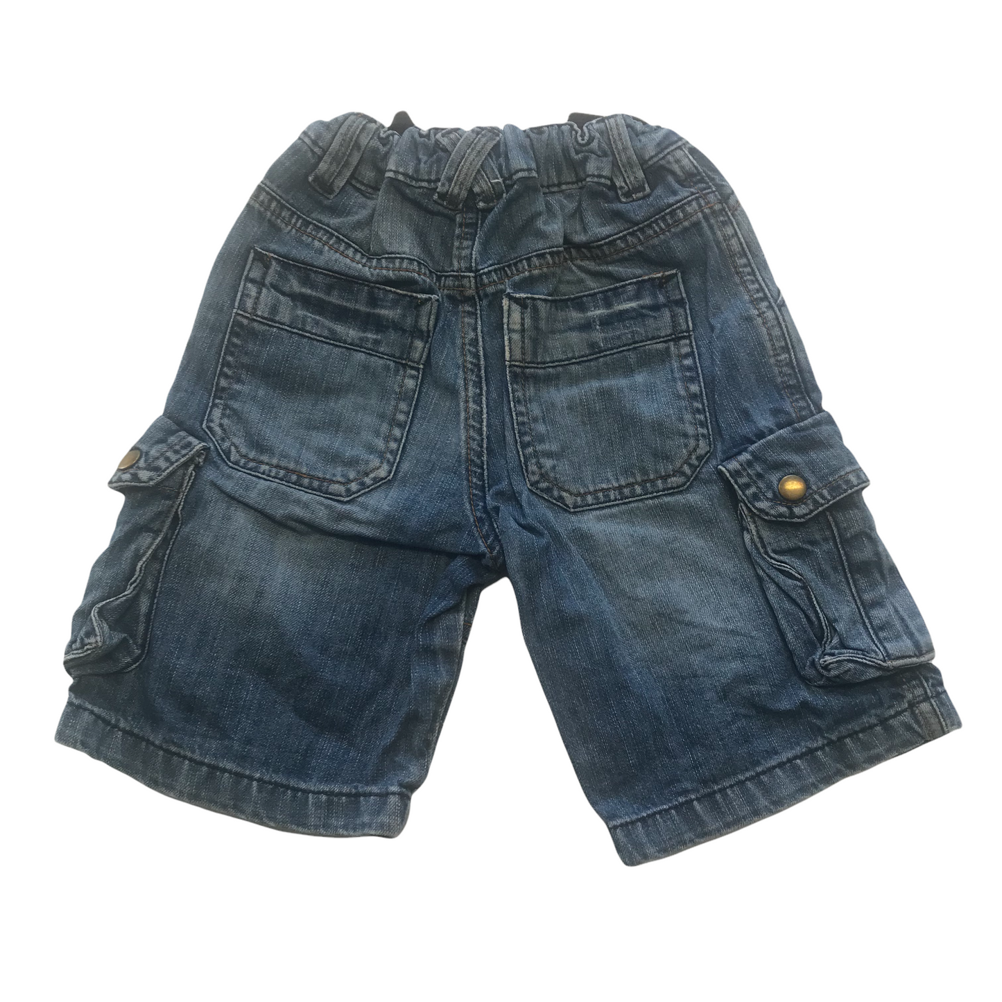 John Lewis Blue Denim Cargo Shorts Age 4