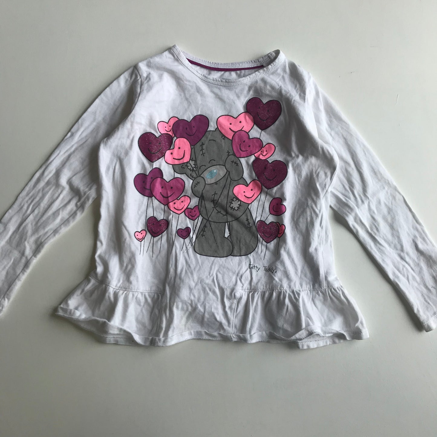 T-shirt - Teddy & Heart Balloons - Age 4