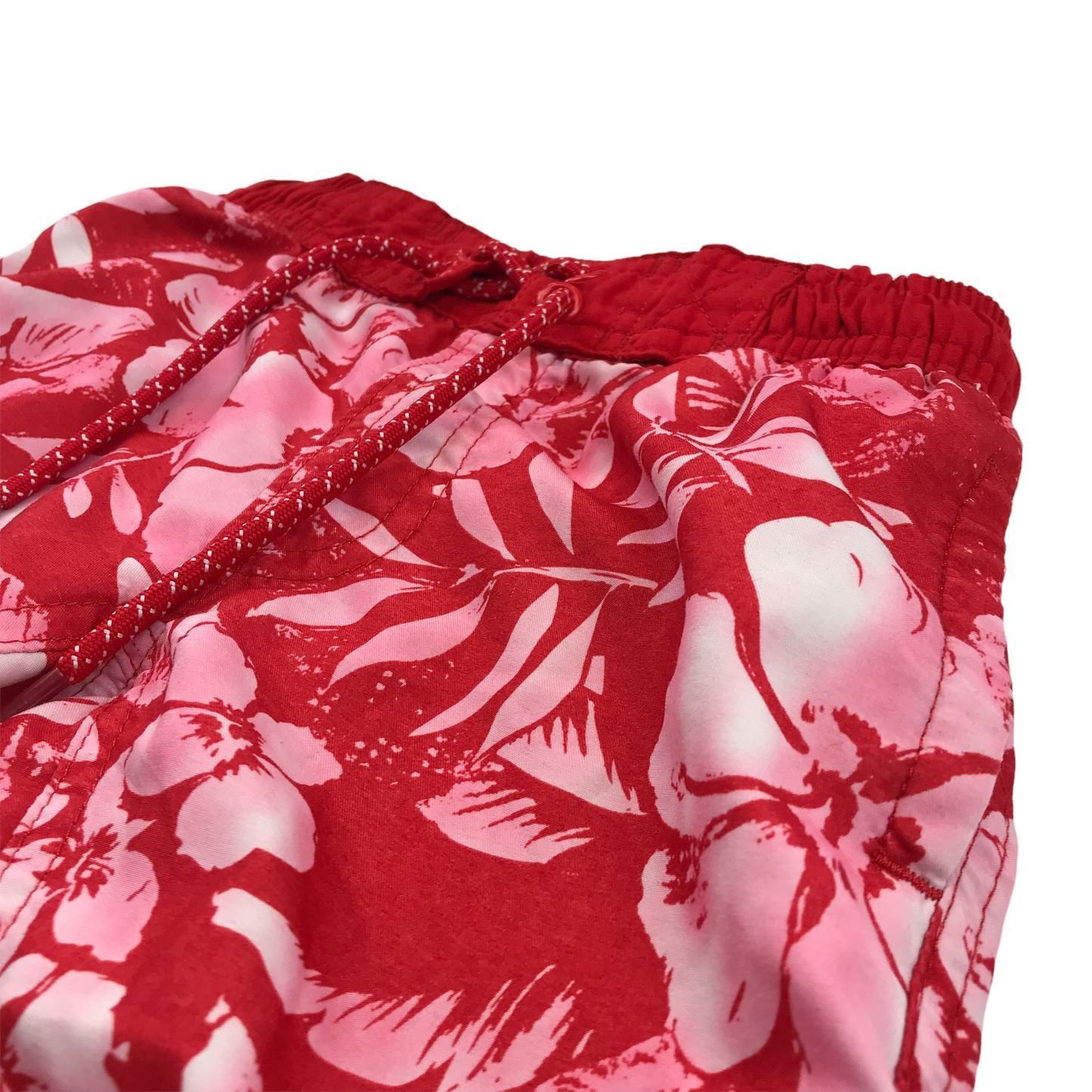 M&S Red Floral Swim Trunks Age 4