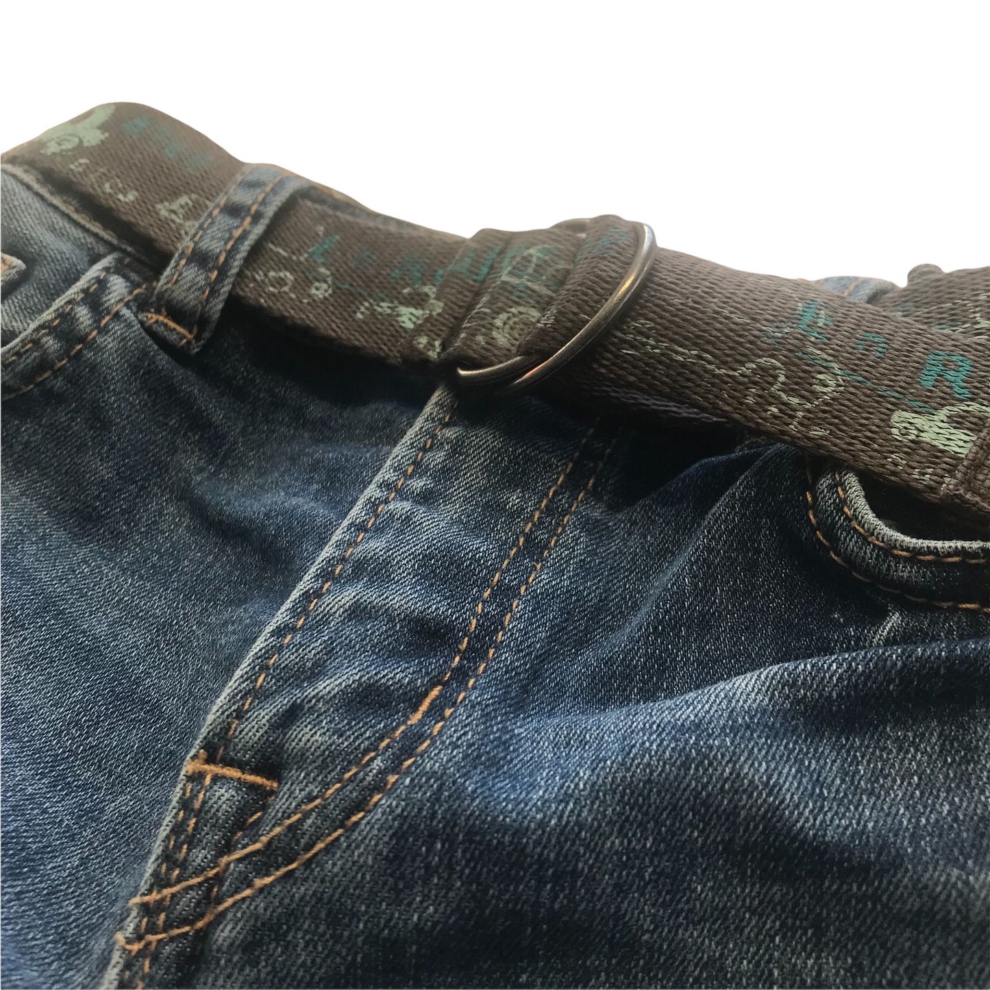 H&M Blue Denim Shorts with Belt Age 4