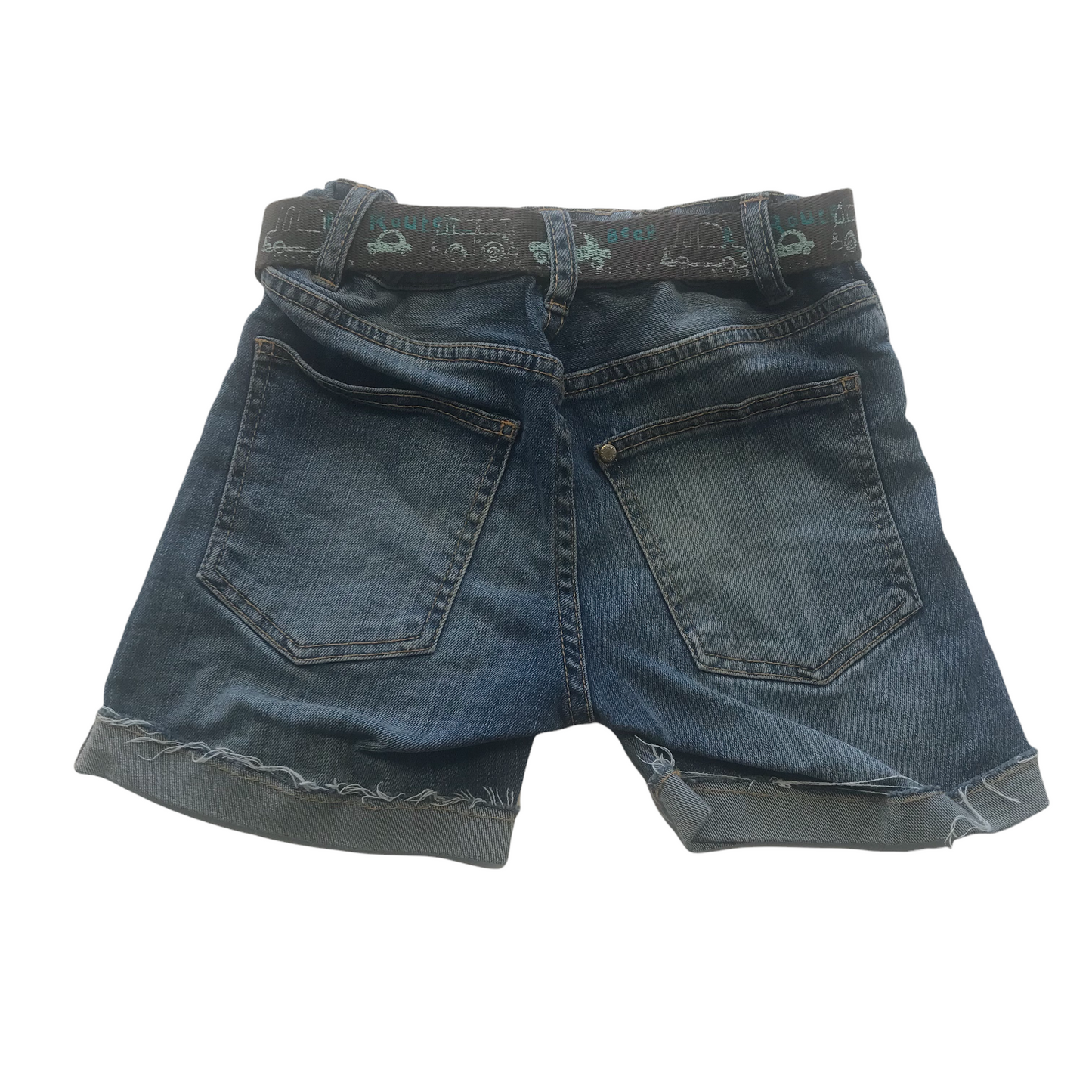 H&M Blue Denim Shorts with Belt Age 4