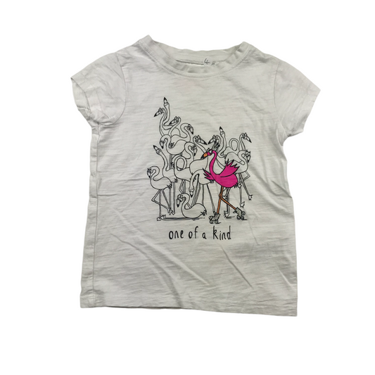 Next White Flamingo T-shirt Age 4