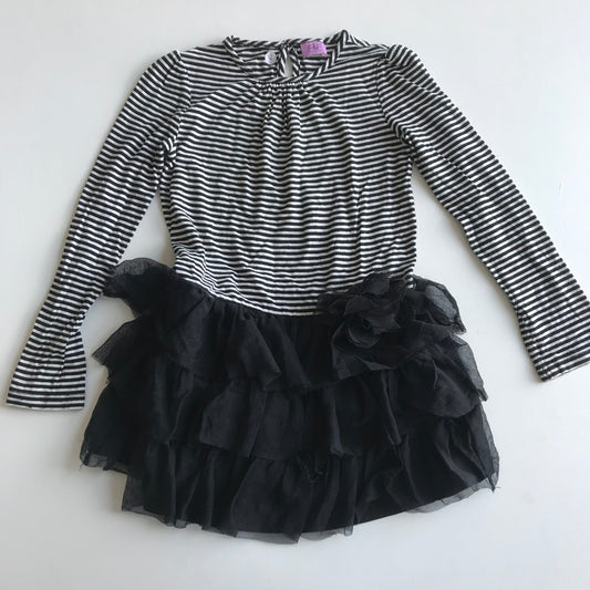 F&F Stripy Tulle Dress Age 4