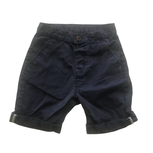 George Navy Blue Chino Style Shorts with Palm Trees Age 4