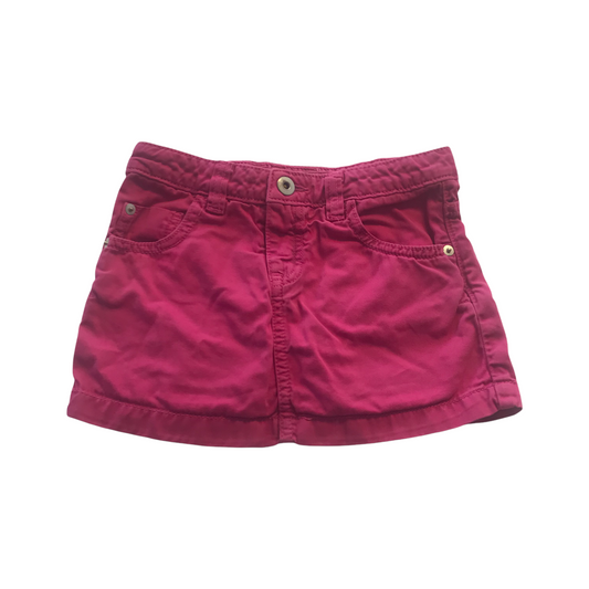 John Lewis Bright Pink Denim Style Skirt Age 4