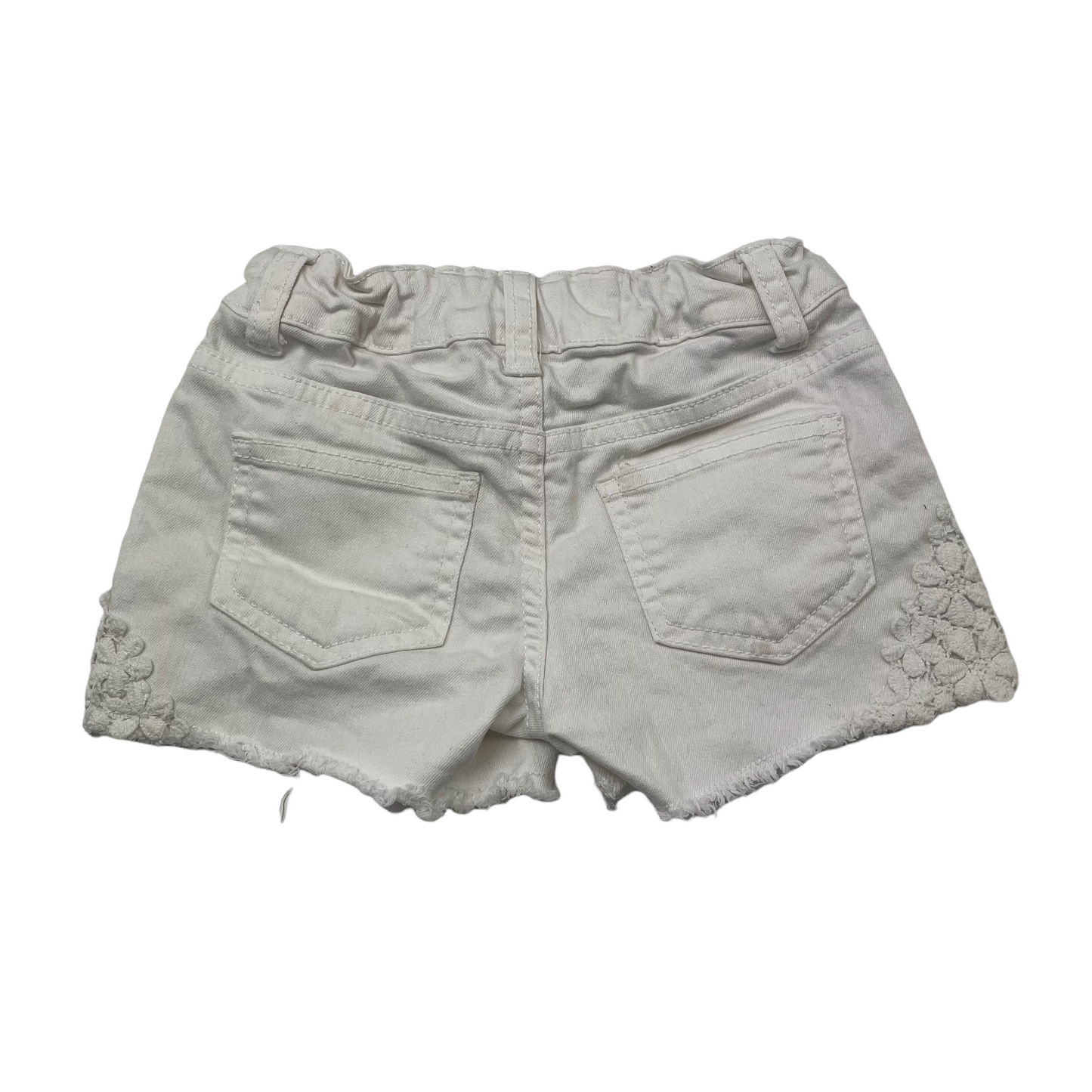 White Floral Lace Detail Shorts Age 4