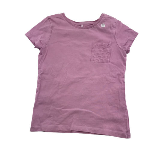 George Pink Embroidered Pocket T-shirt Age 5