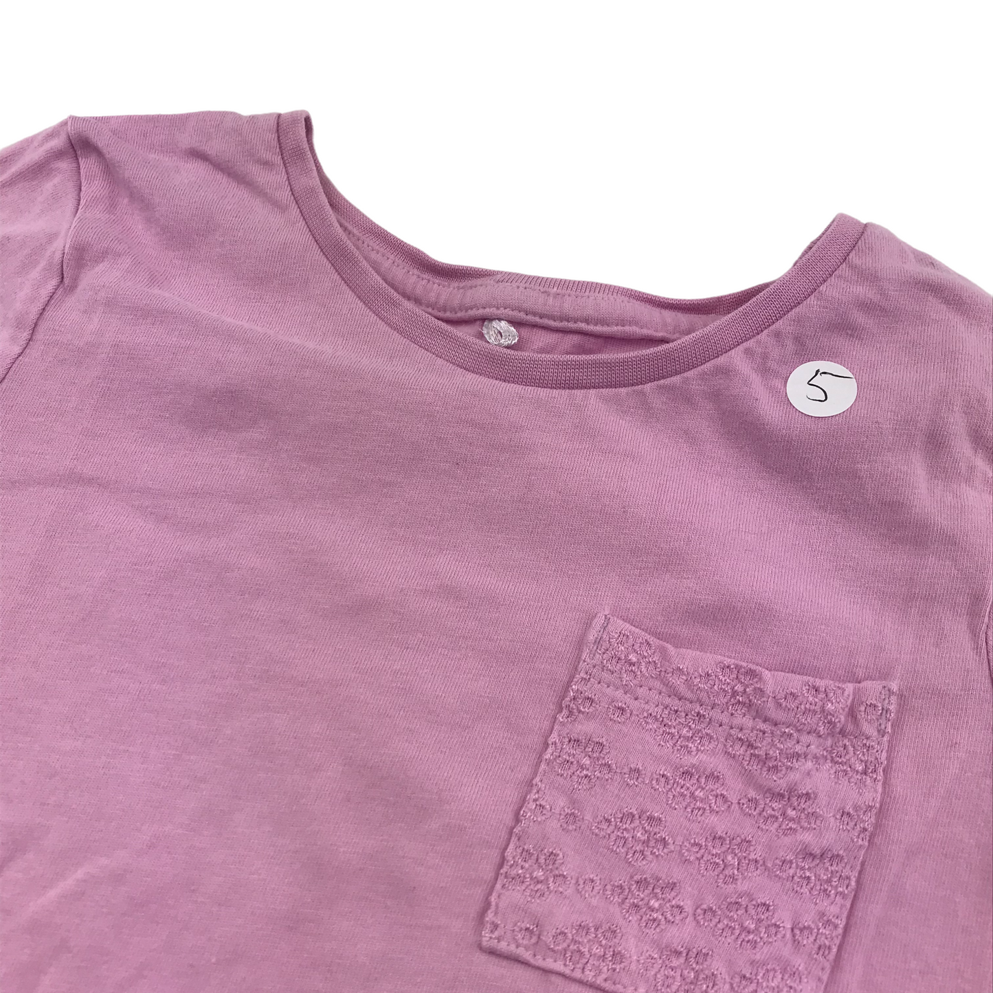 George Pink Embroidered Pocket T-shirt Age 5