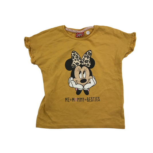 Tu Disney Yellow Minnie Mouse T-shirt Age 5