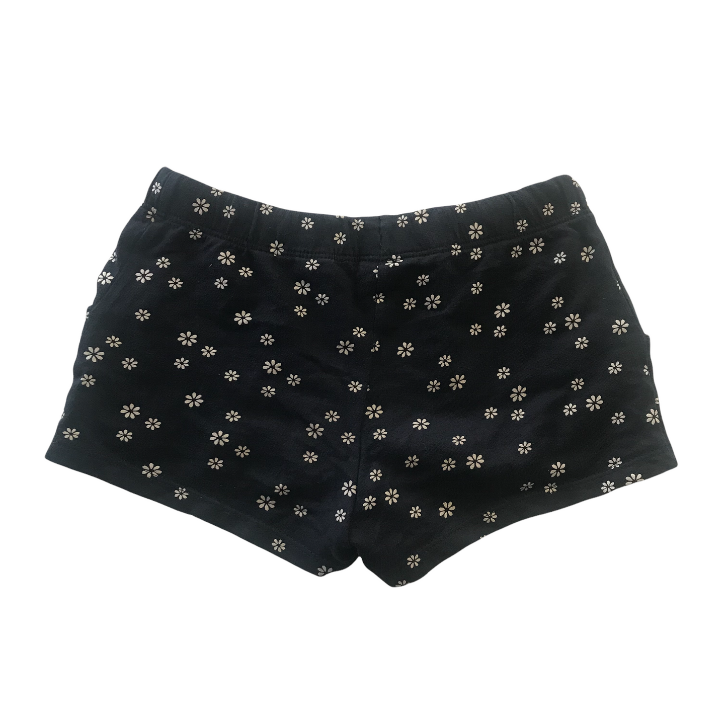 H&M Navy Blue Organic Cotton Floral Shorts Age 5