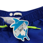 Bluezoo Royal Blue Neon Shark Swim Trunks Age 5
