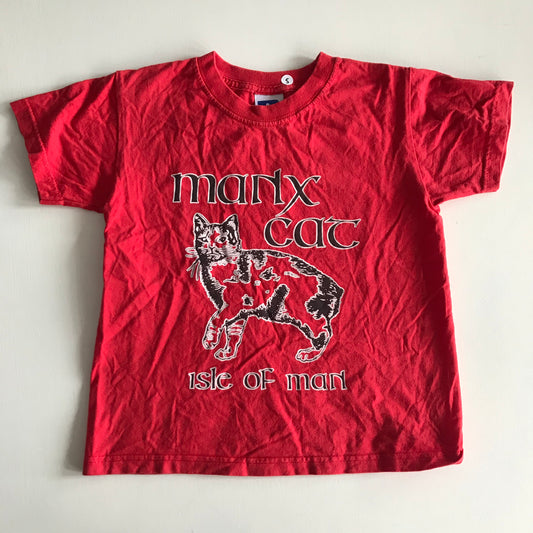 T-shirt - Red Isle of Man - Age 5