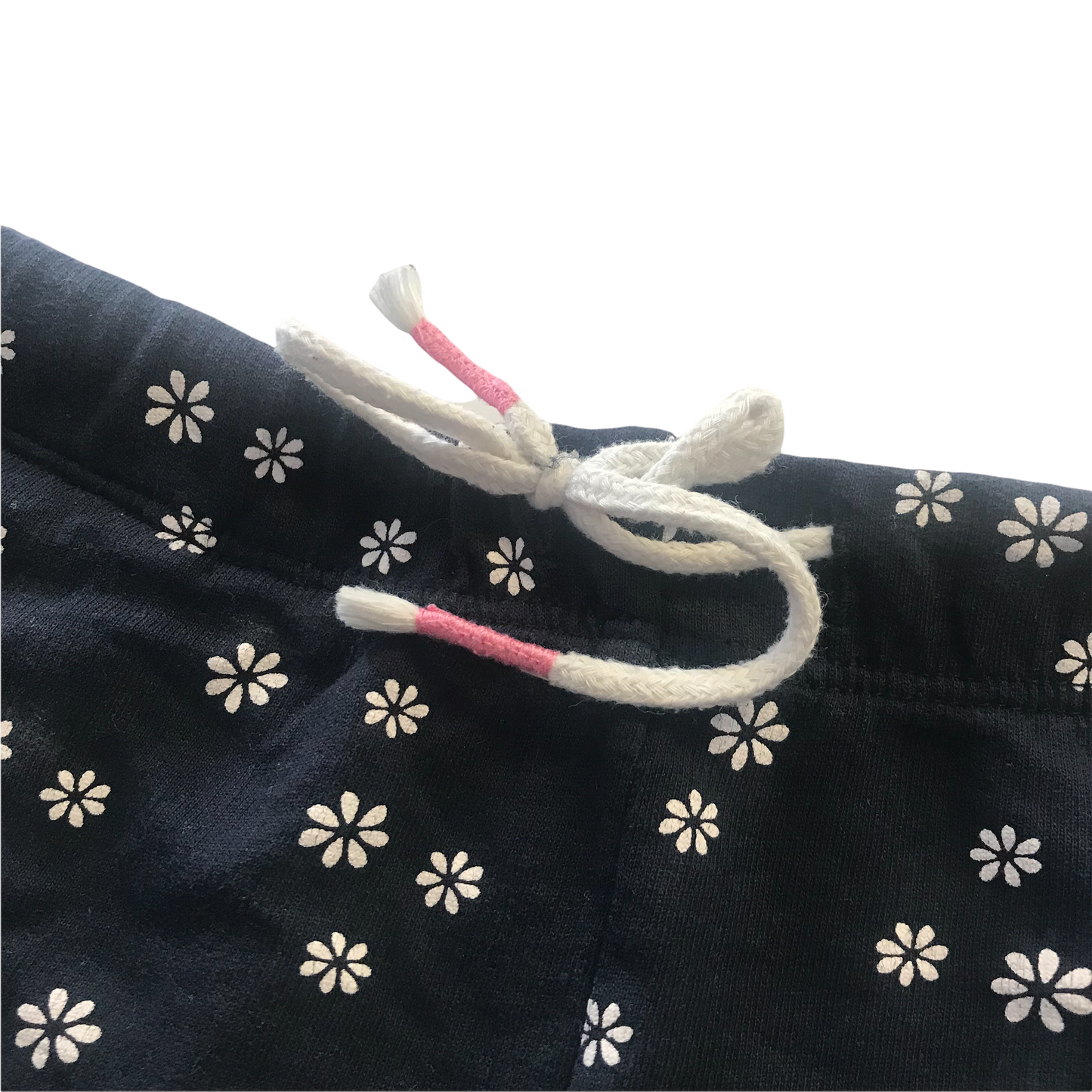 H&M Navy Blue Organic Cotton Floral Shorts Age 5