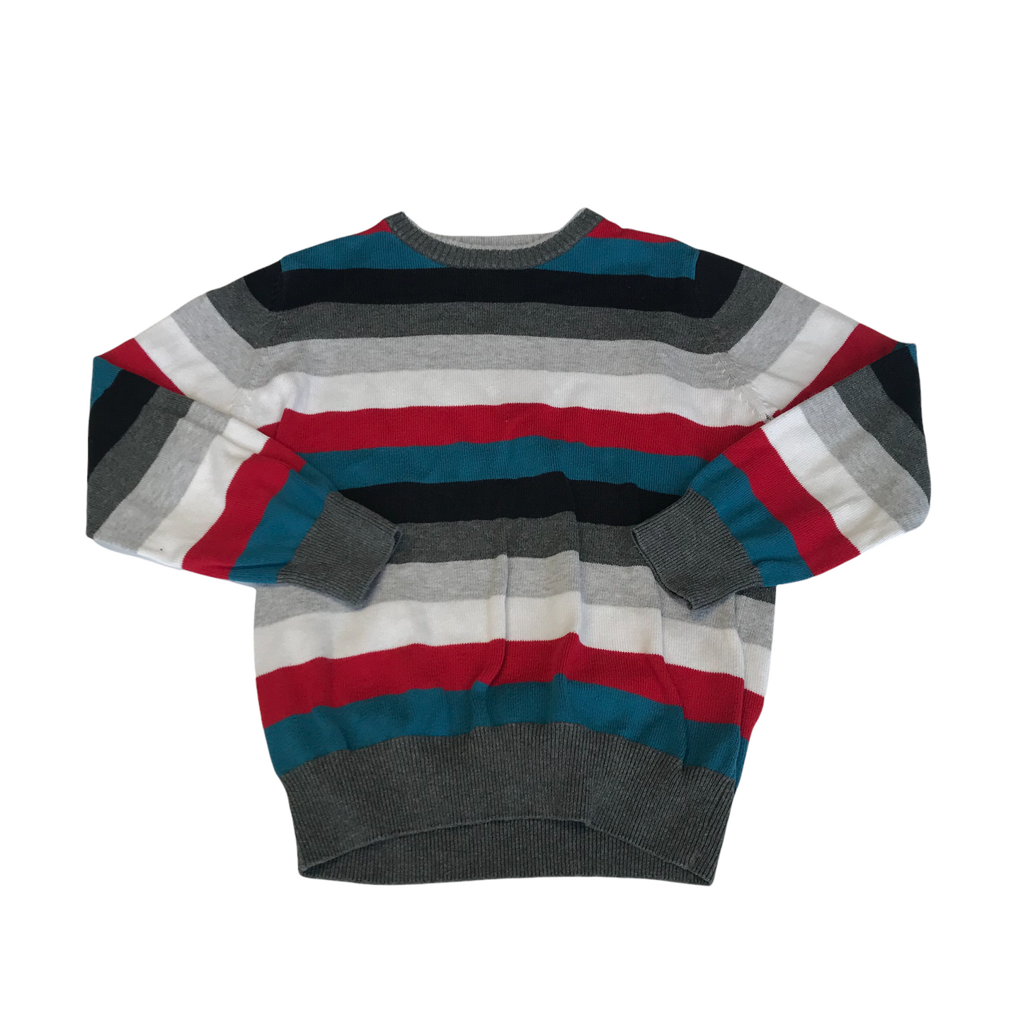 M&S Autograph Blue and Red Stripy Jumper Age 5