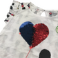 The Great British Collection Flip Sequin Love Heart T-shirt Age 5