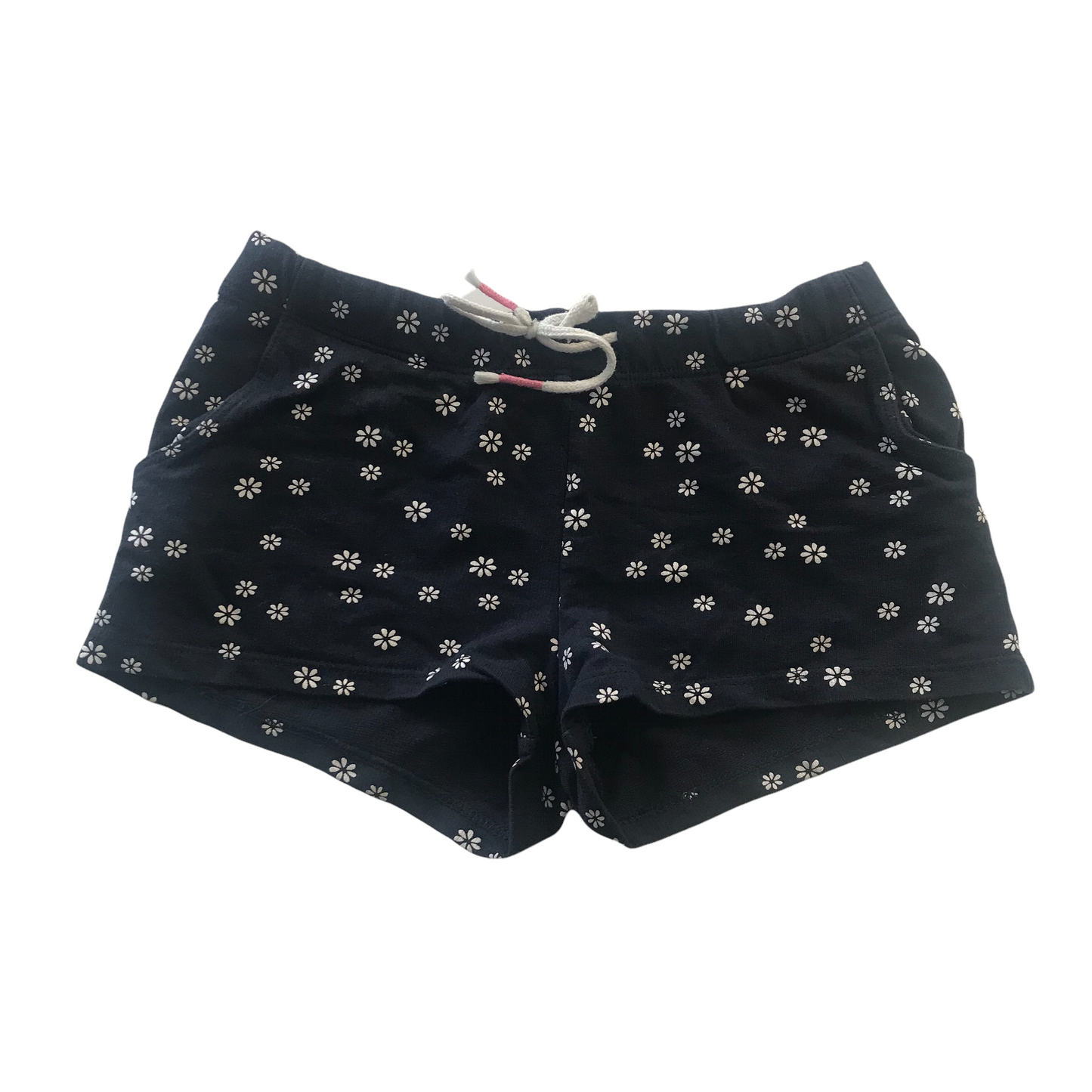 H&M Navy Blue Organic Cotton Floral Shorts Age 5