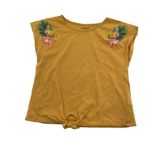 Vertbaudet Yellow Floral Print Detail T-shirt Age 5