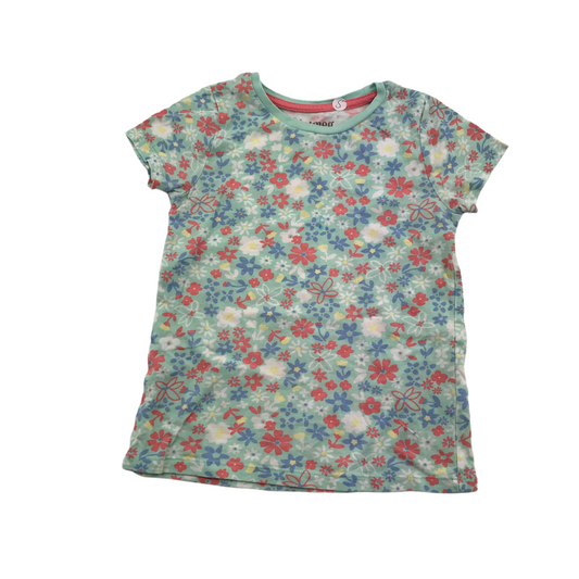 Nutmeg Blue Floral T-shirt Age 5