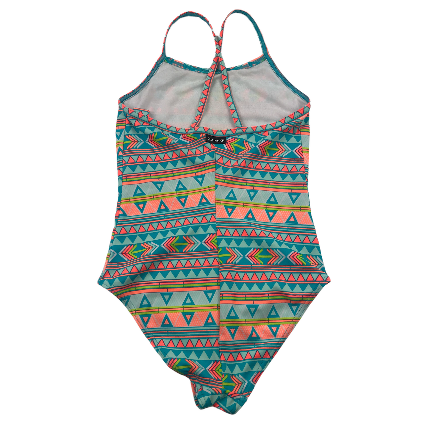 Blue and Orange Patterned Swimsuit Age 5