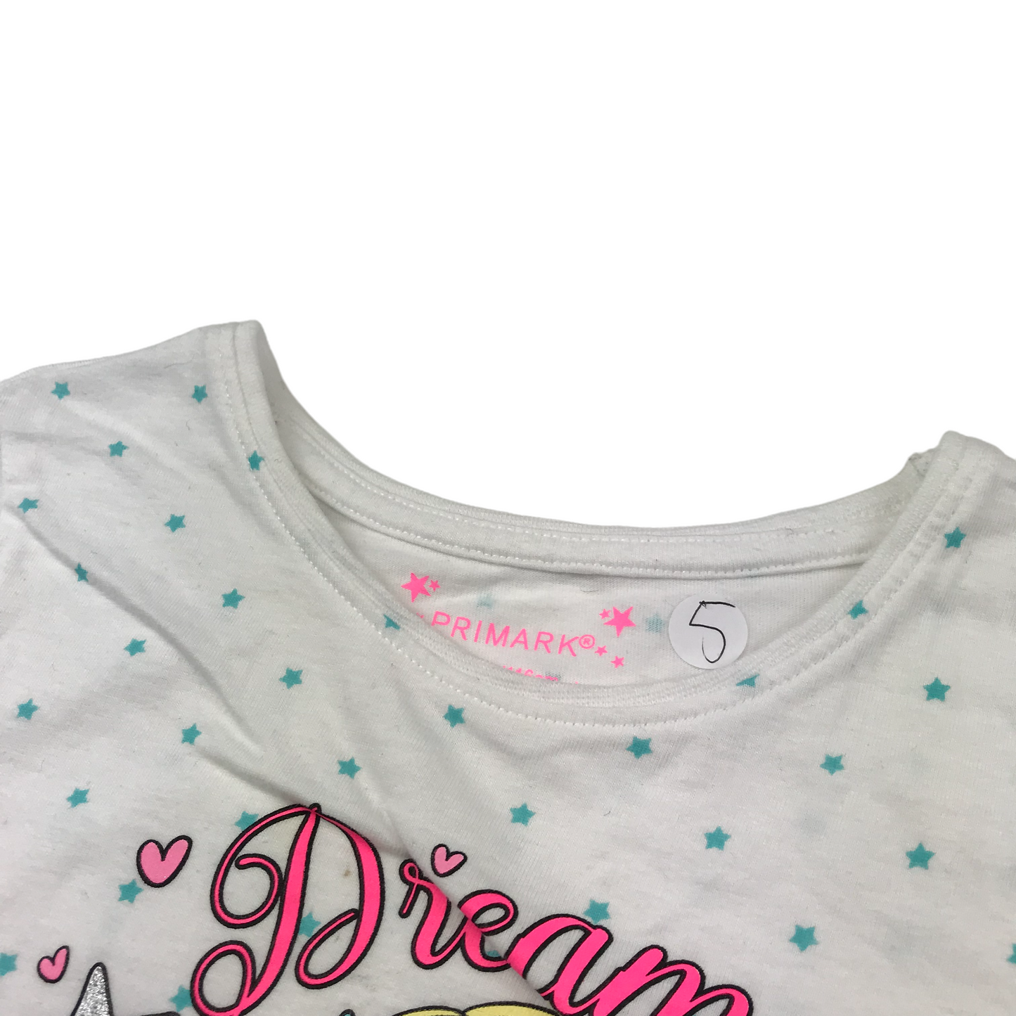 Primark White Mermaid T-shirt Age 5