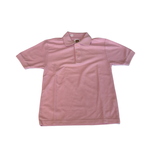 Fruit of the Loom Light Pink Polo Shirt Age 5