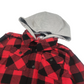 F&F Red and Black Checked Hooded Shirt Age 5