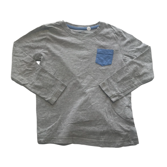 Lupilu Light Grey Blue pocket T-shirt Age 5