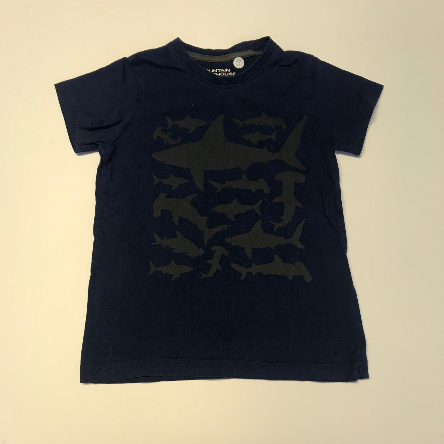 Mountain Warehouse Navy Sharks T-shirt Age 5