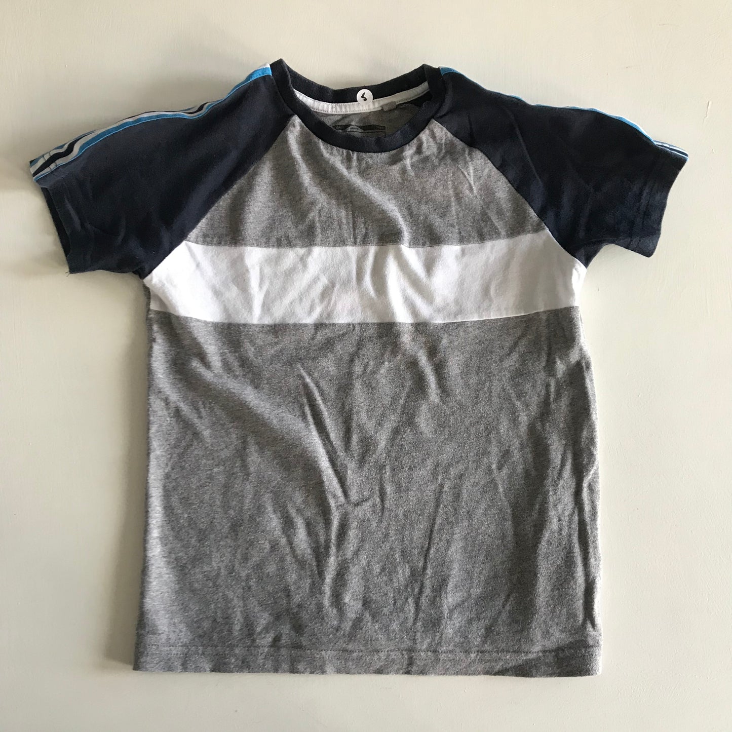 T-shirt - NEXT Grey White & Navy - Age 5