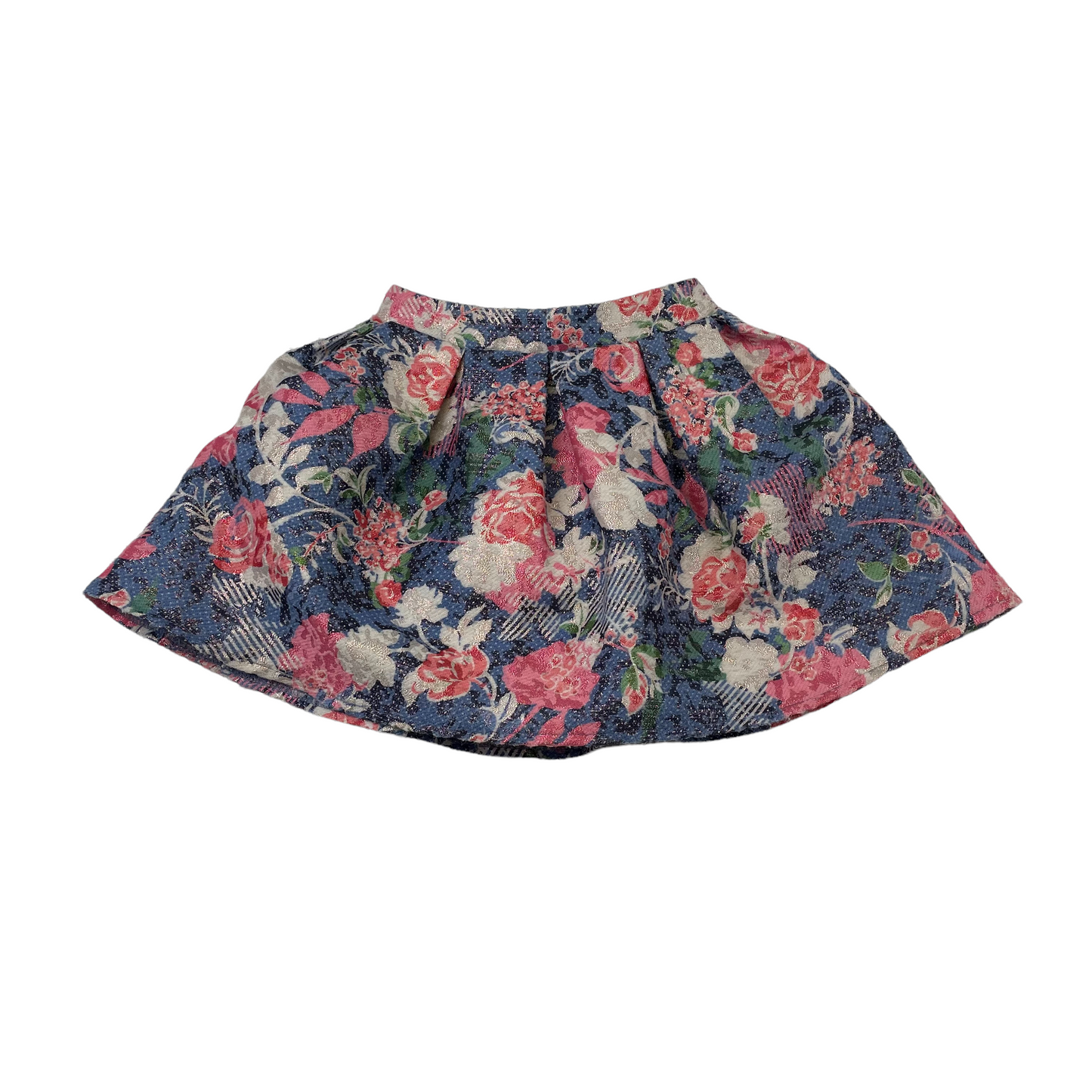 Nutmeg Blue and Pink Pattern Floral Skirt Age 5