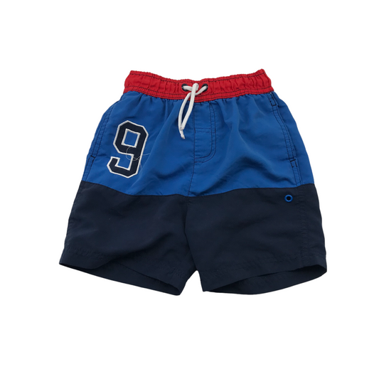 M&Co Blue and Navy 9 Swim Trunks Age 5