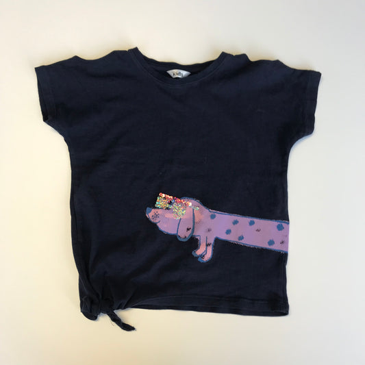 M&Co Navy Blue Dachshund T-shirt Age 5