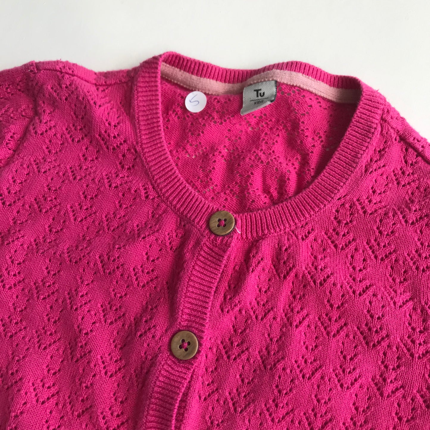 Tu Pink Embroidery Cardigan Age 5