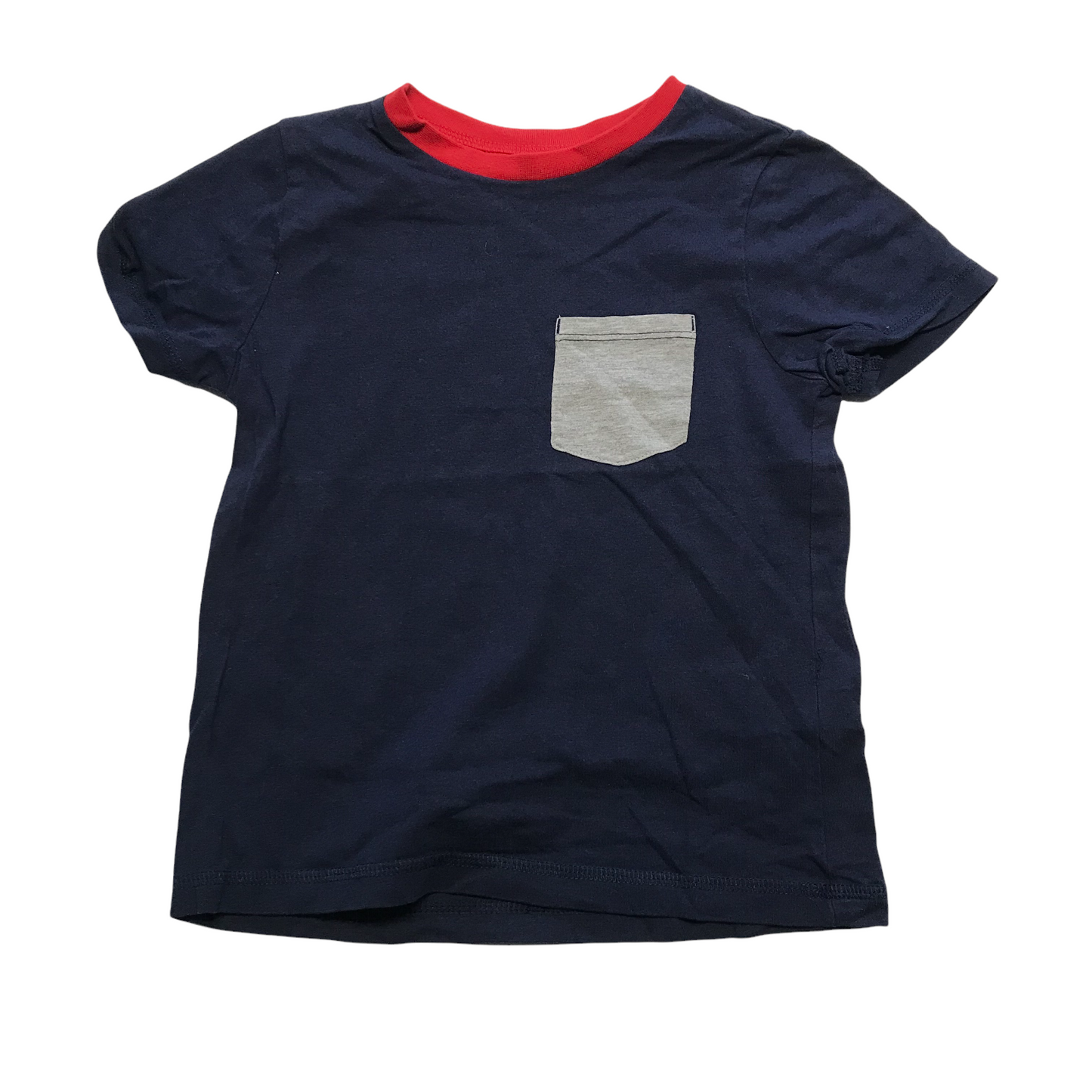 George Navy T-shirt with Grey Pocket Age 5