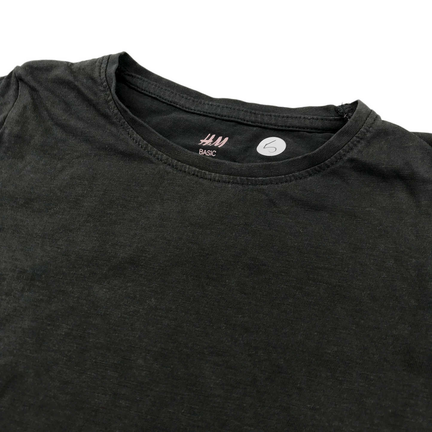 H&M Dark Grey Plain T-shirt Age 5