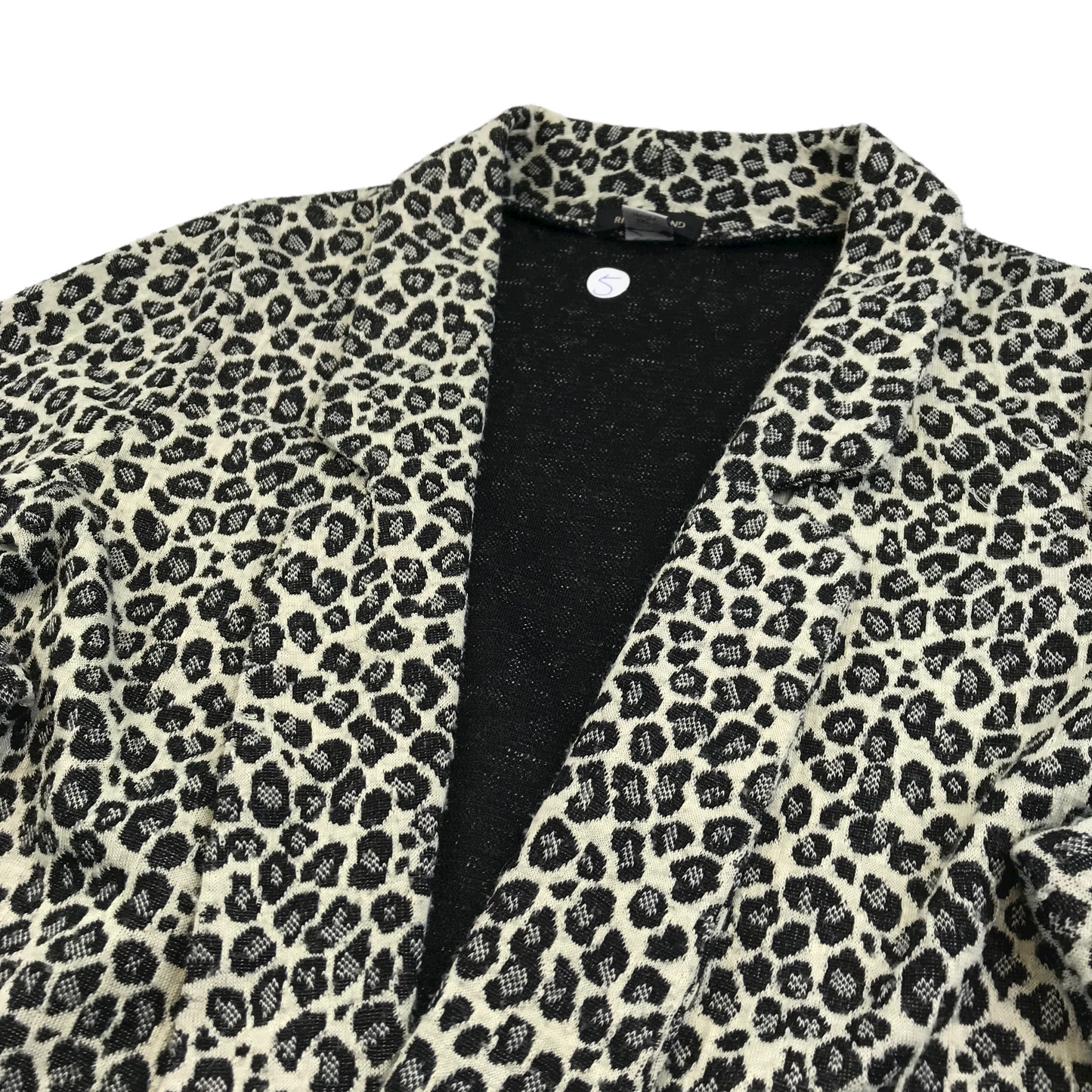 River Island Grey and White Animal Pattern Blazer-style Top Age 5