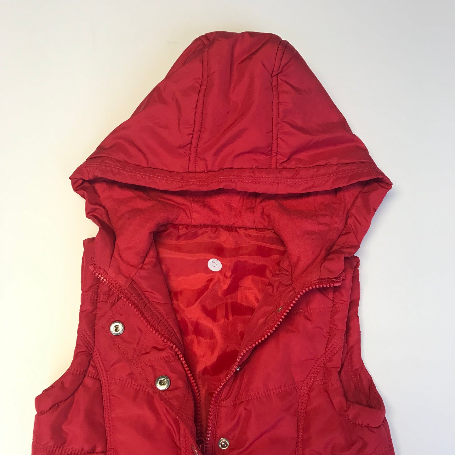 Red Hooded Gilet Age 5