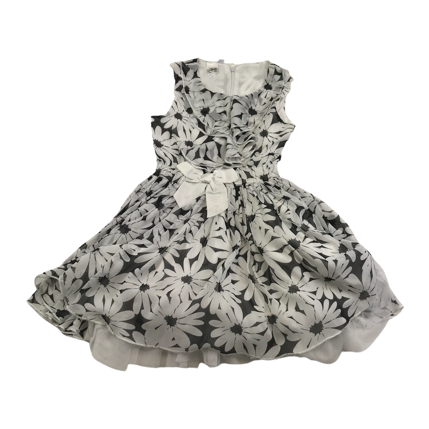 iDo Black and White Daisies Dress Age 5