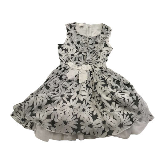 iDo Black and White Daisies Dress Age 5