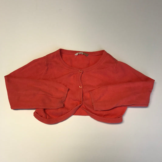 John Lewis Salmon Red Shrug Cardigan Age 5