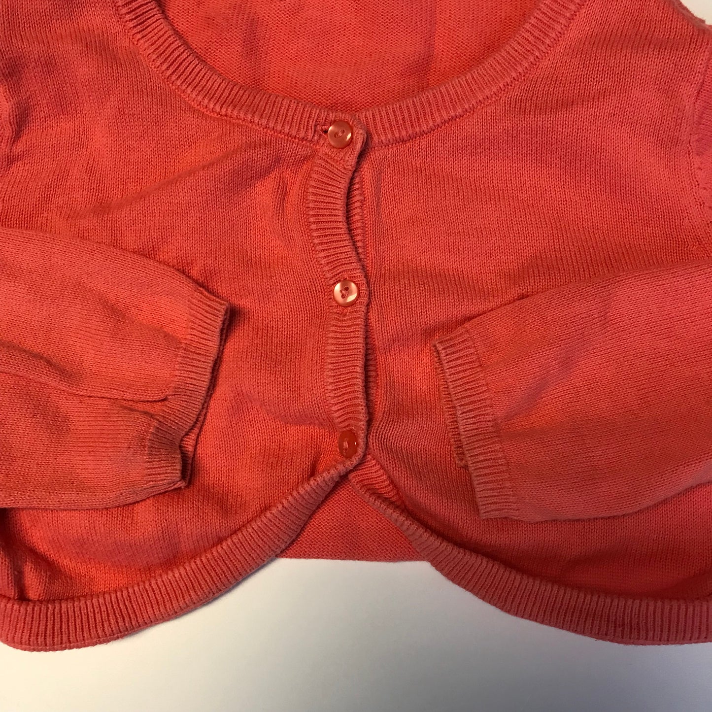 John Lewis Salmon Red Shrug Cardigan Age 5