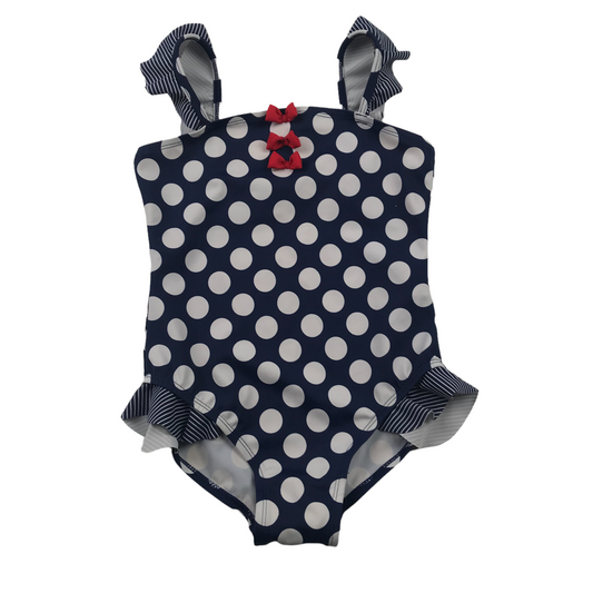 Orchestra Navy Blue Polka Dot Swimsuit Age 5