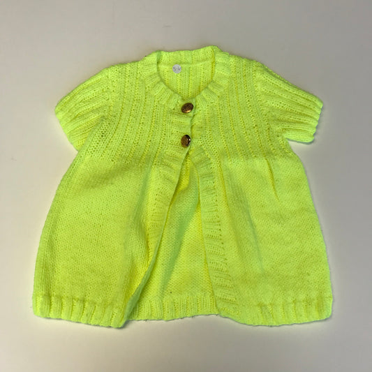 Bright Yellow Short Sleeve Cardigan Age 5