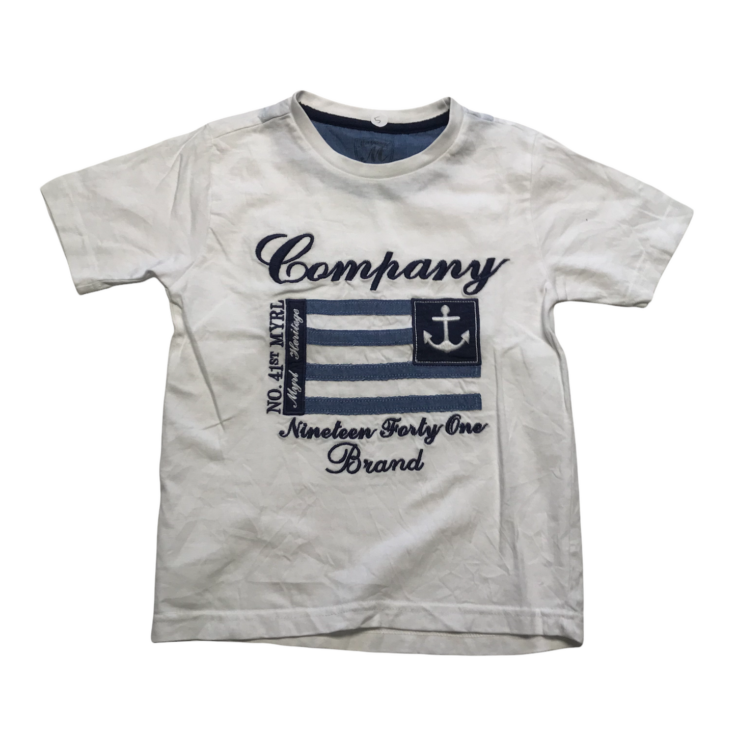 Mayoral White Anchor T-shirt Age 5